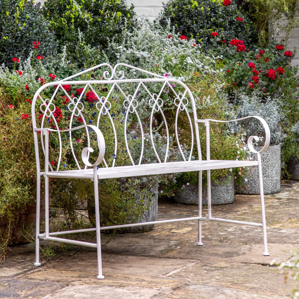 Rudley Outdoor Bench Vanilla main product photo