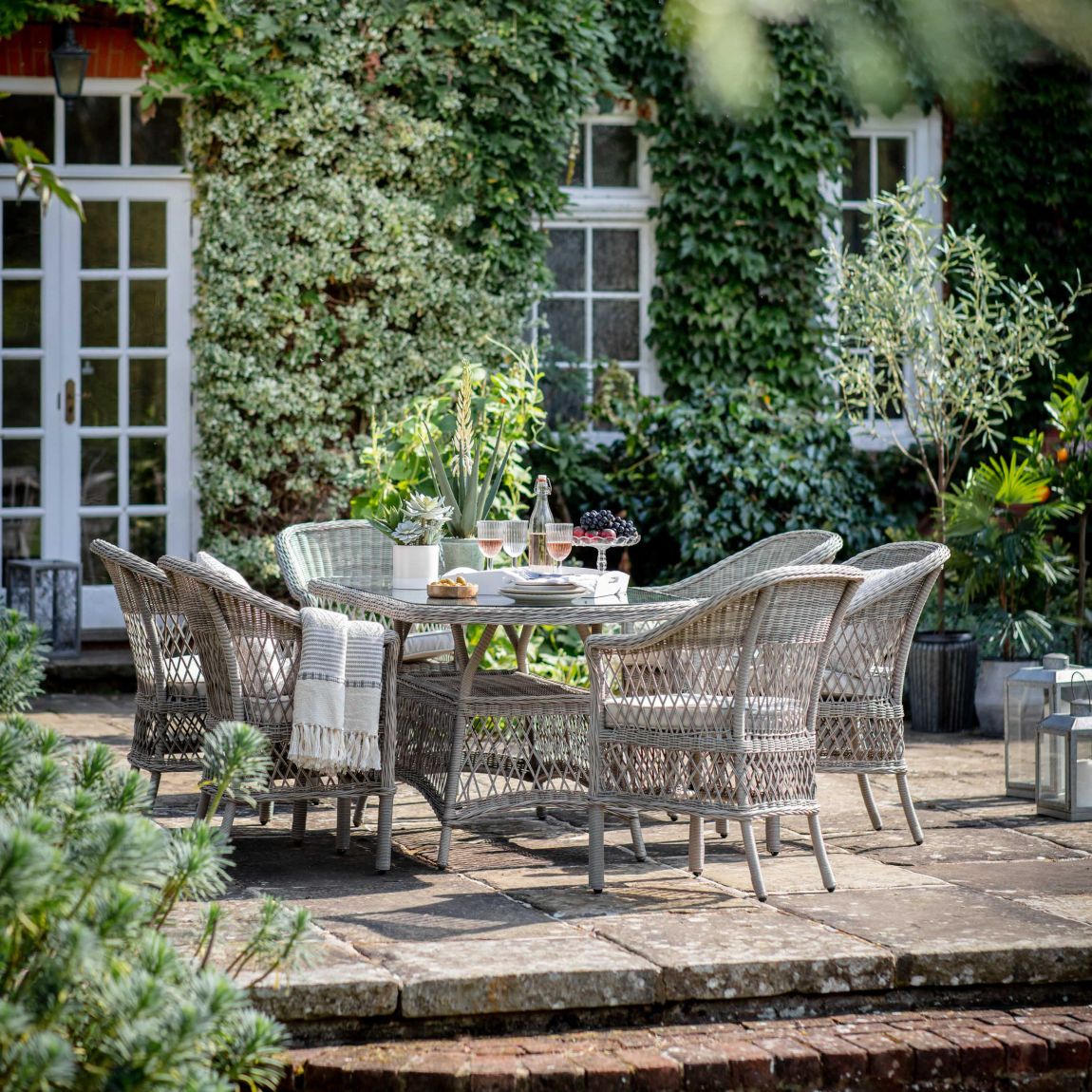 Kelsey 6 Seater Oval Dining Set Stone main product photo