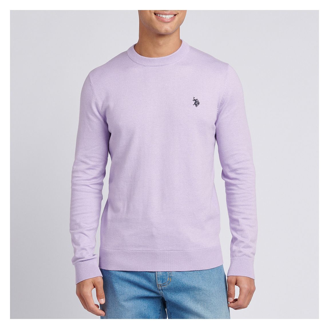 Lilac Lightweight Crew Neck Jumper main product photo