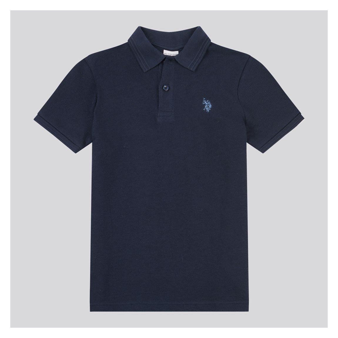 Blue Terry Reverse Collar Polo Shirt main product photo