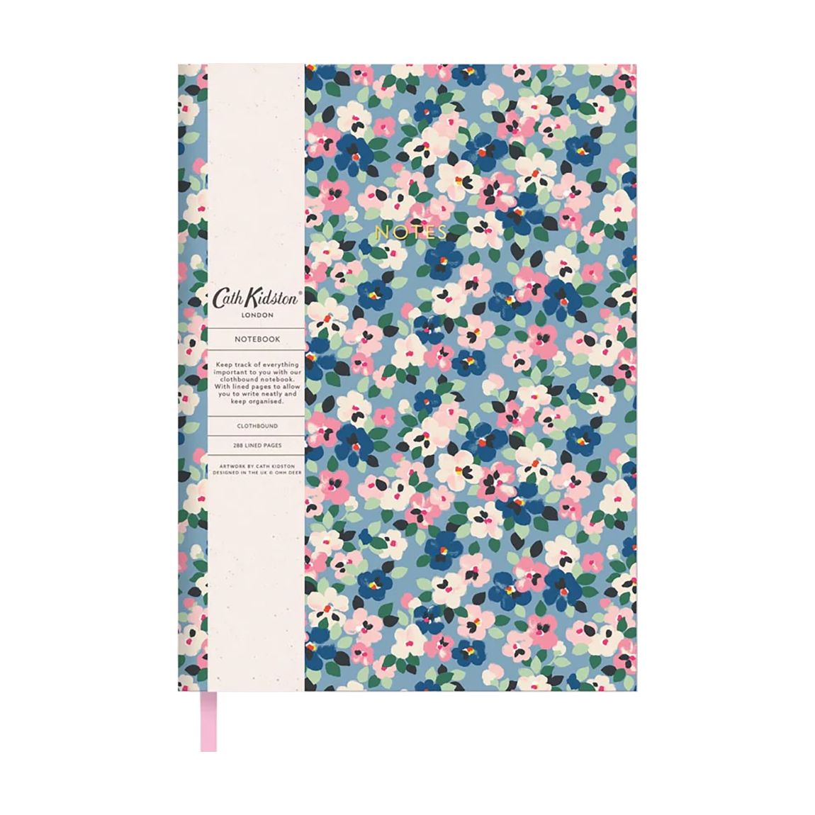 Cath Kidston Pansies Linen Notebook, A5 main product photo
