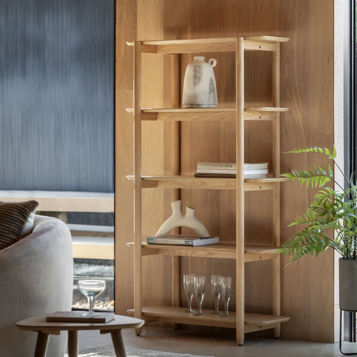 Collins Open Tall Display Natural 900x380x1570mm main product photo