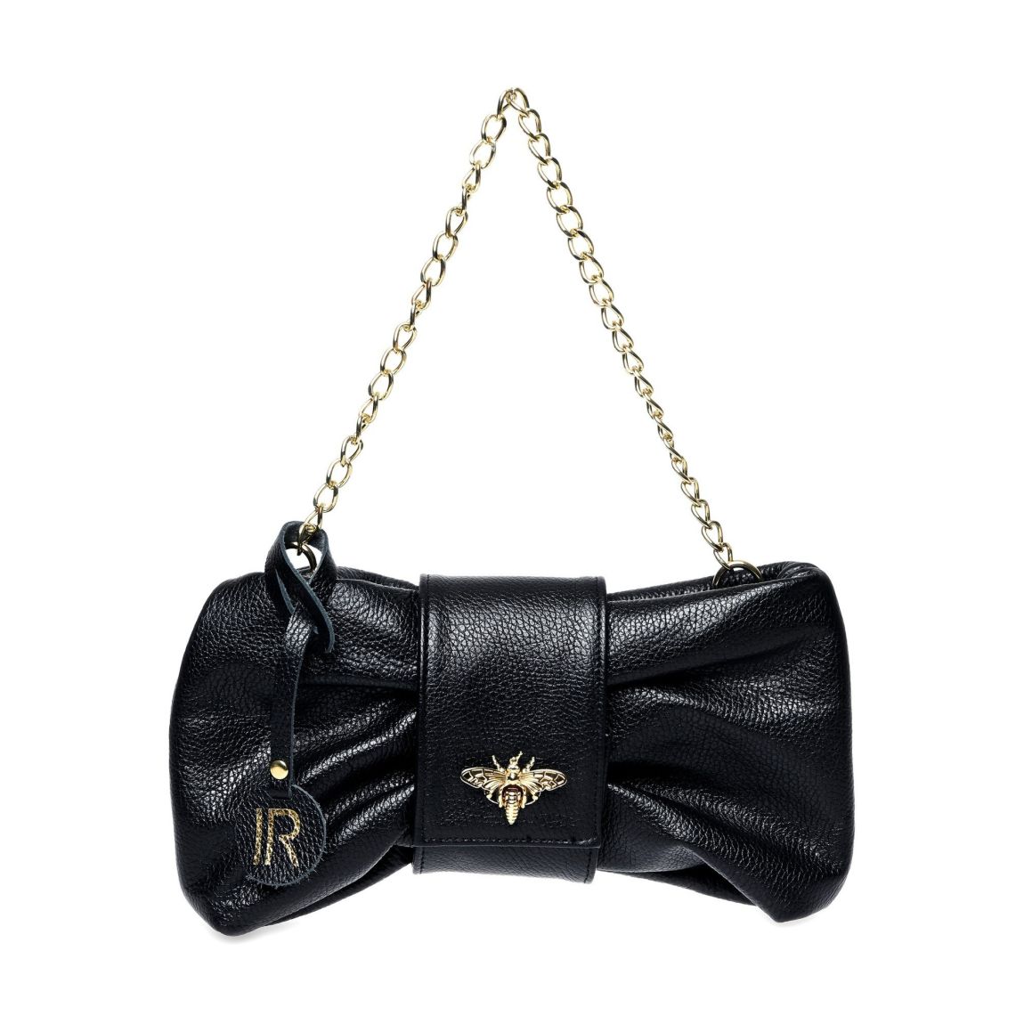 Black Italian Leather Crossbody Bag main product photo