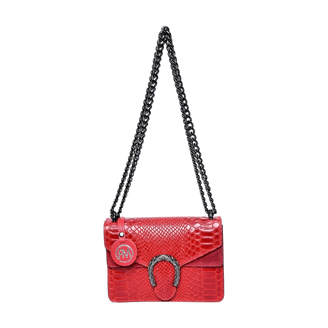 Red Leather Backpack By Roberta M main product photo