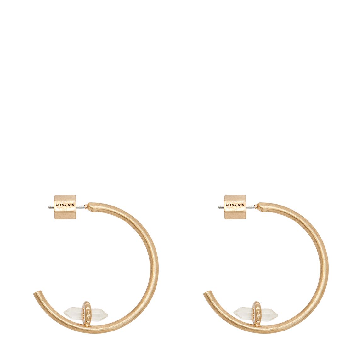 Gold Stone Hoop Earrings main product photo