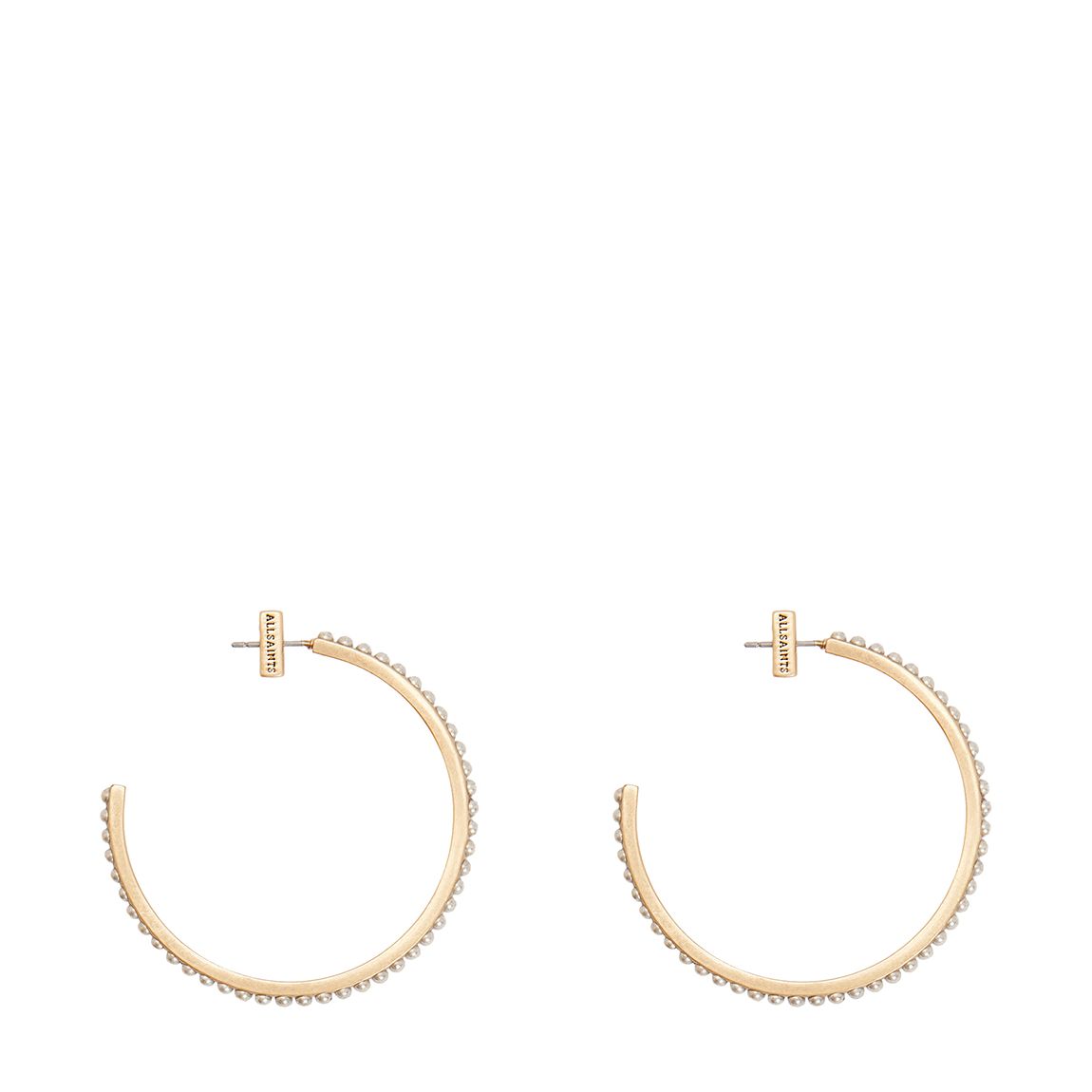 Gold Pearl Hoop Earrings main product photo