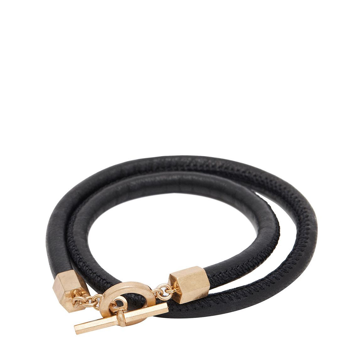 Gold Leather Wrap Bracelet main product photo