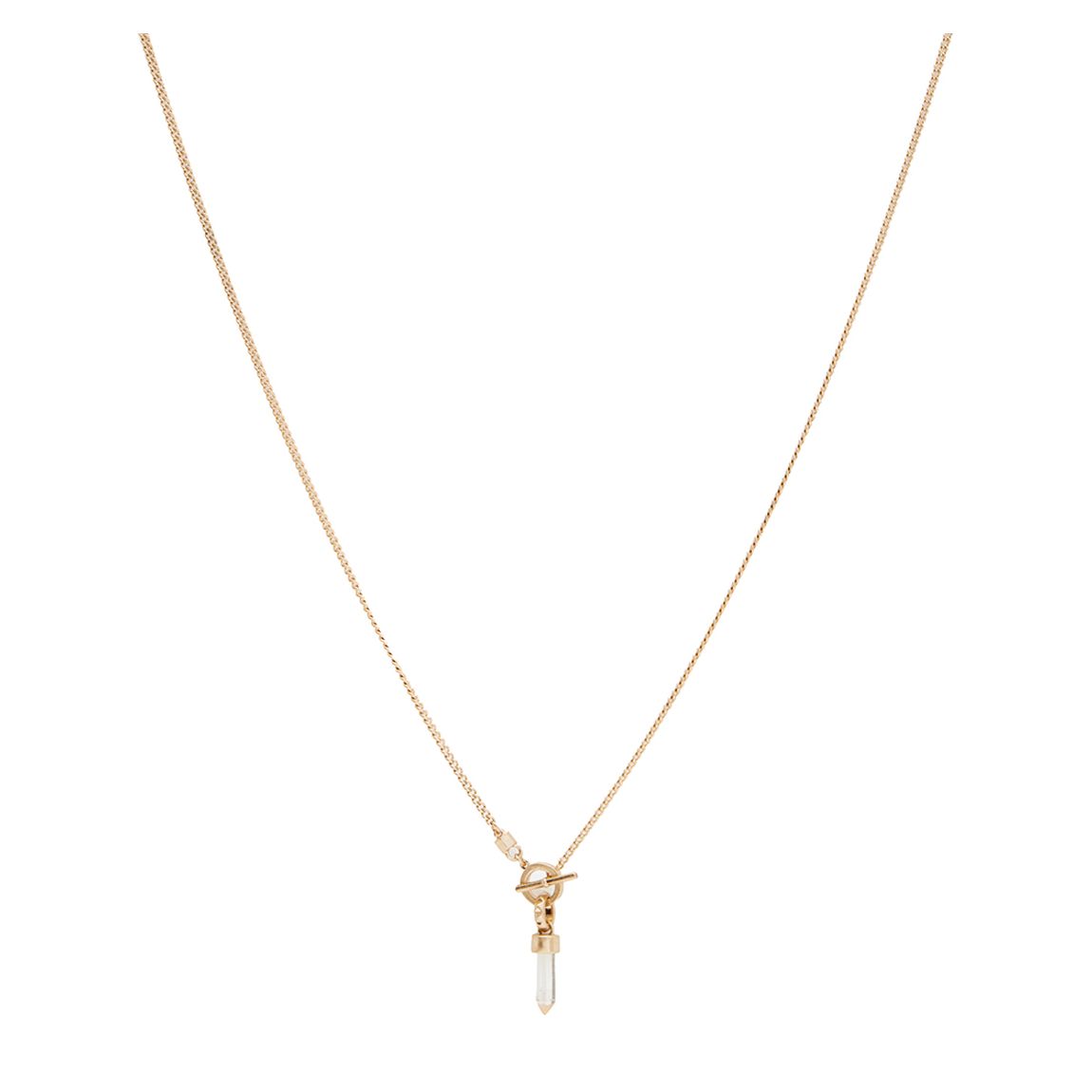 Gold Prism Pendant Long Necklace main product photo