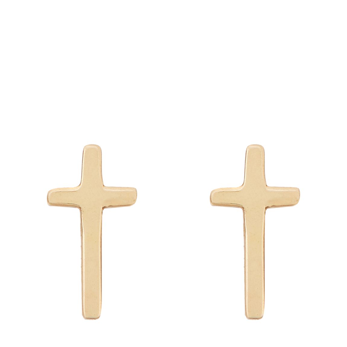 Gold Cross Stud Earrings main product photo