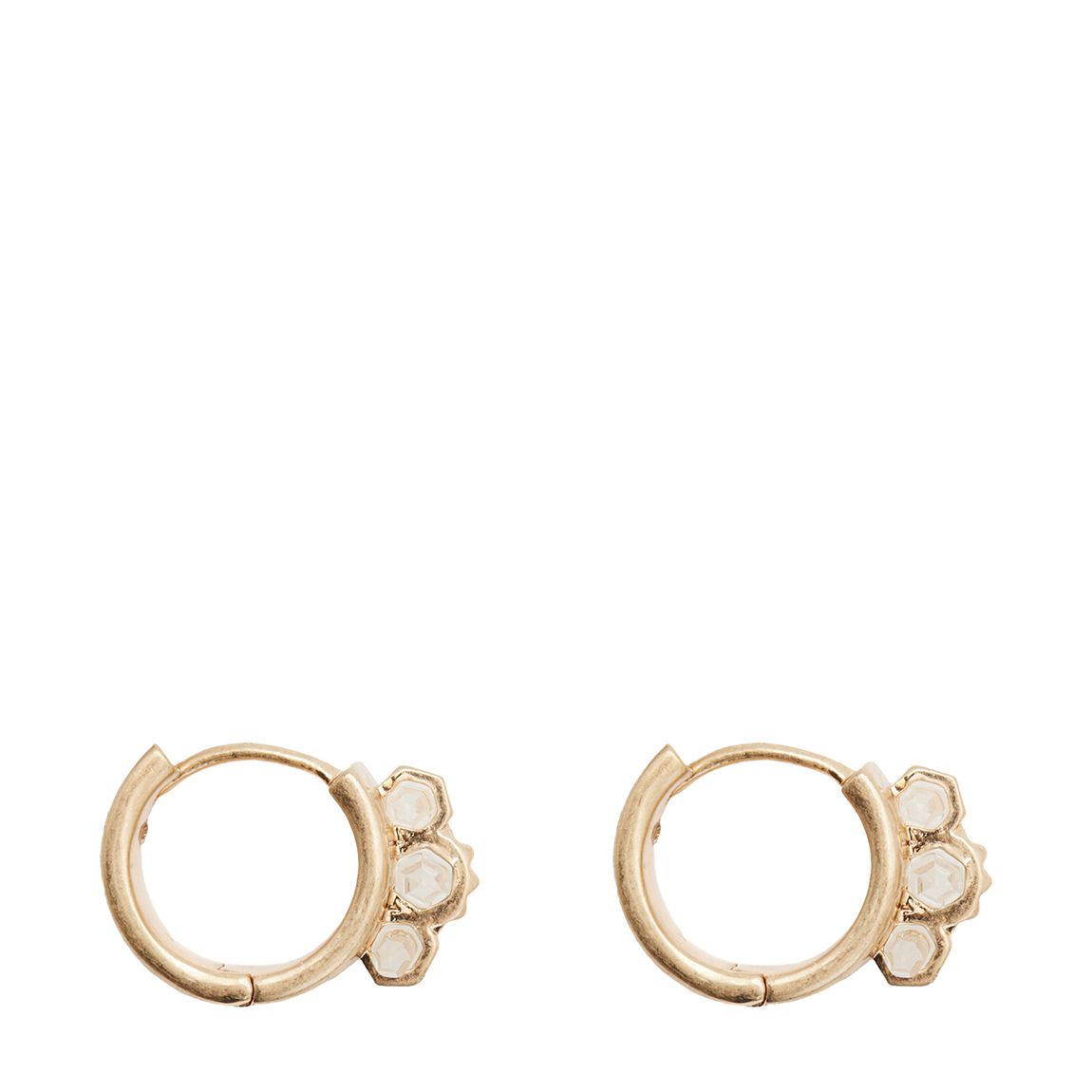 Gold Stone Huggie Earrings main product photo
