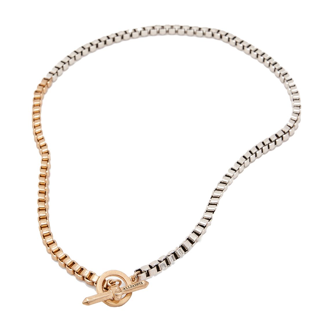 Gold Box Chain Collar Necklace main product photo