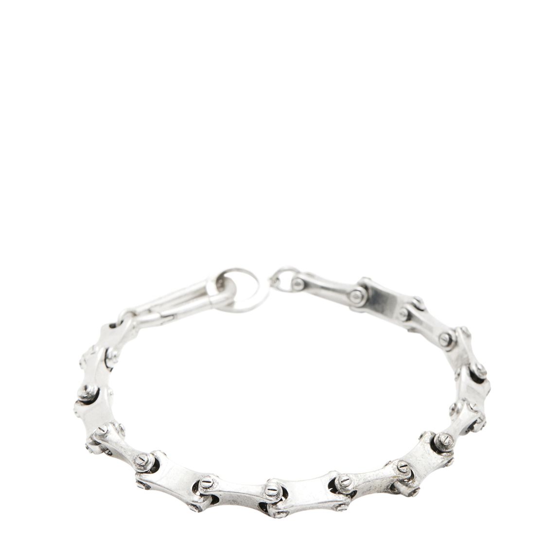 Silver Mens Signature Bolt Chain Link Bracelet main product photo