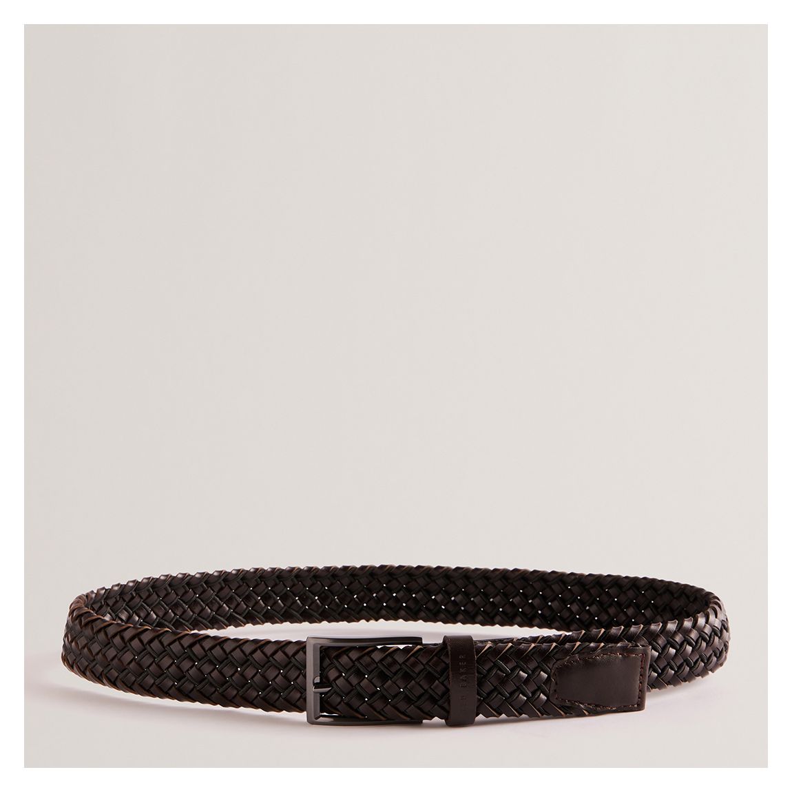 Brown Braided Woven Leather Belt main product photo