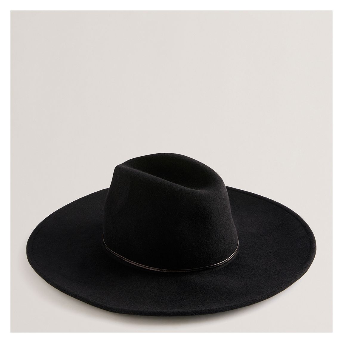 Black Bow Buckle Wool Hat main product photo