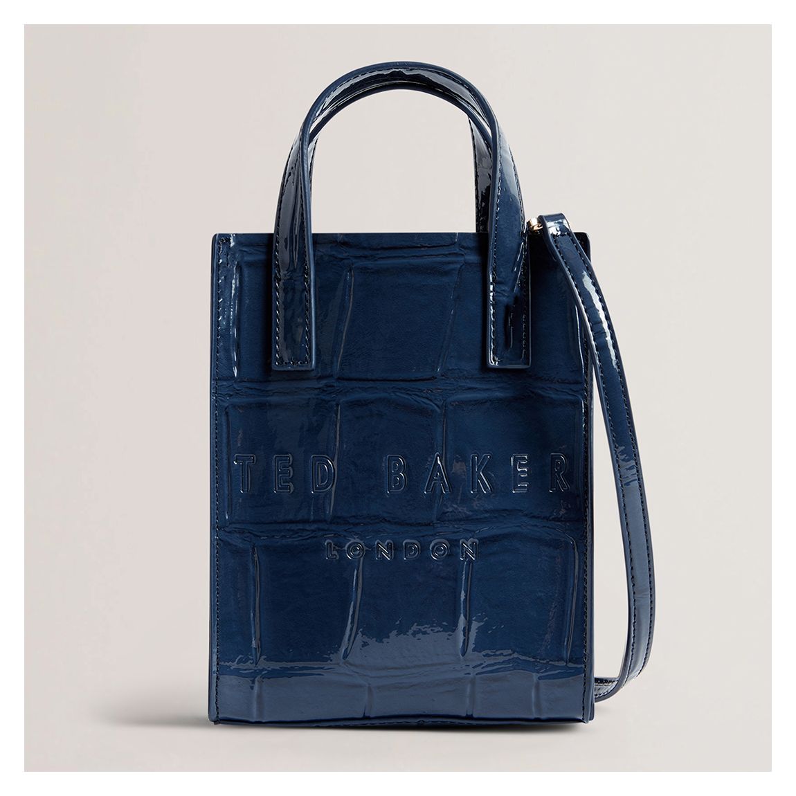 Blue Gatocon Croc Effect Mini Icon Bag main product photo