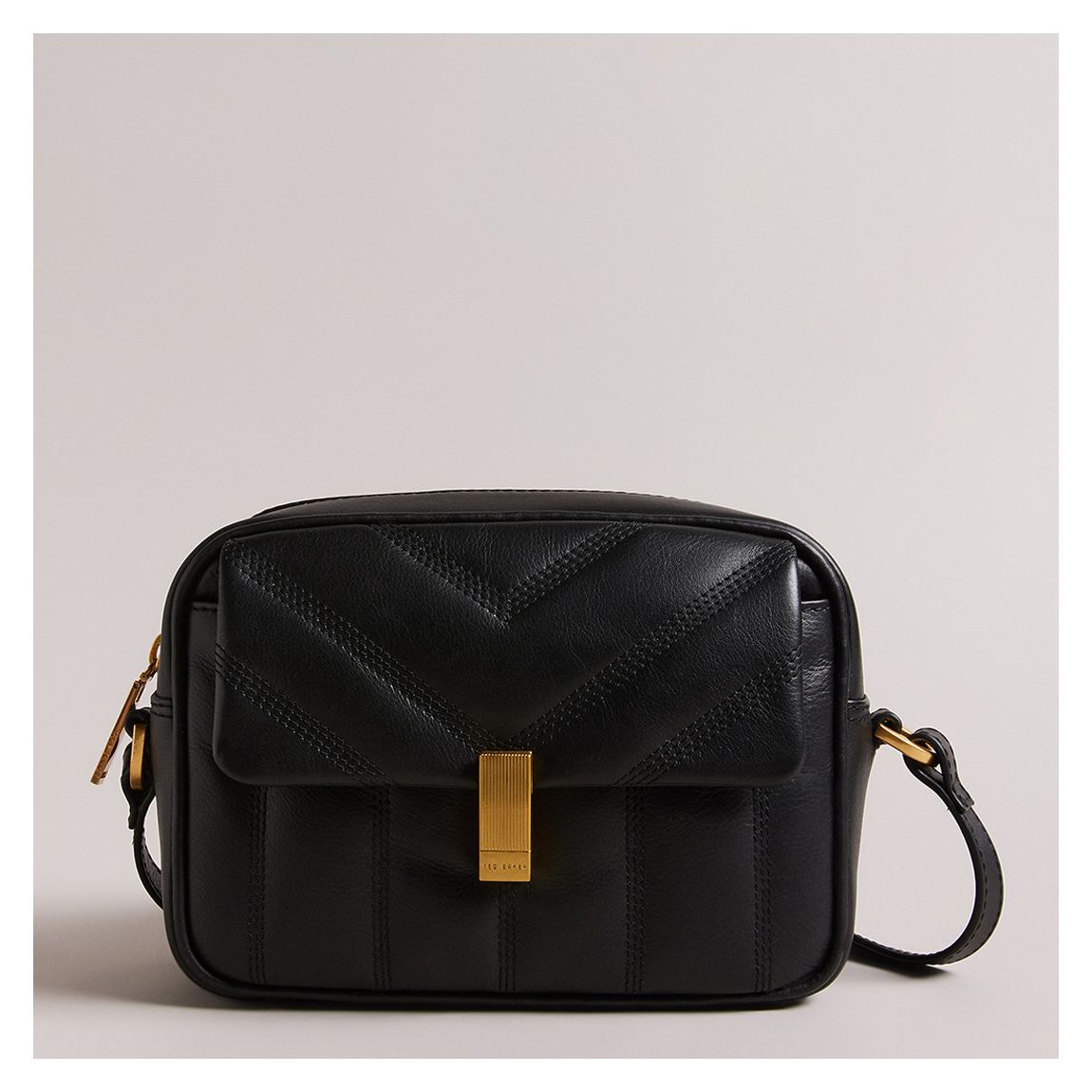Black Quilted Leather Bag main product photo
