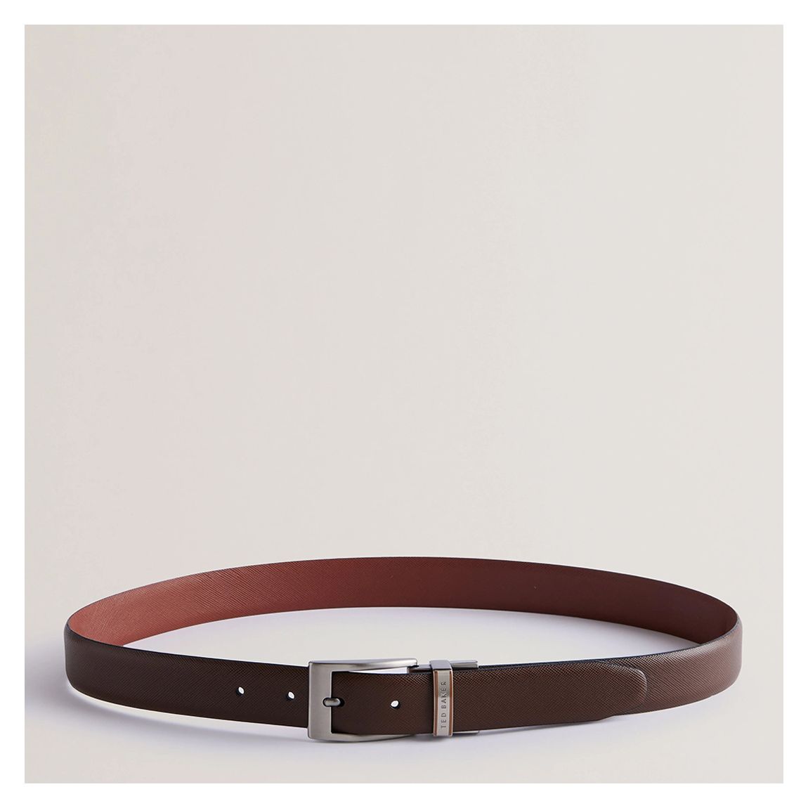Brown Colier Saffiano Leather Belt main product photo