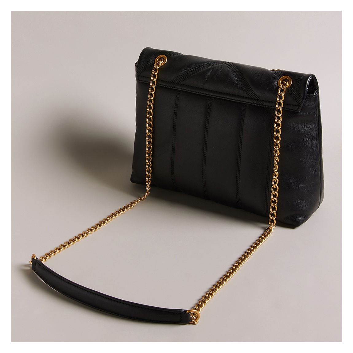 Black Quilted Shoulder Bag main product photo