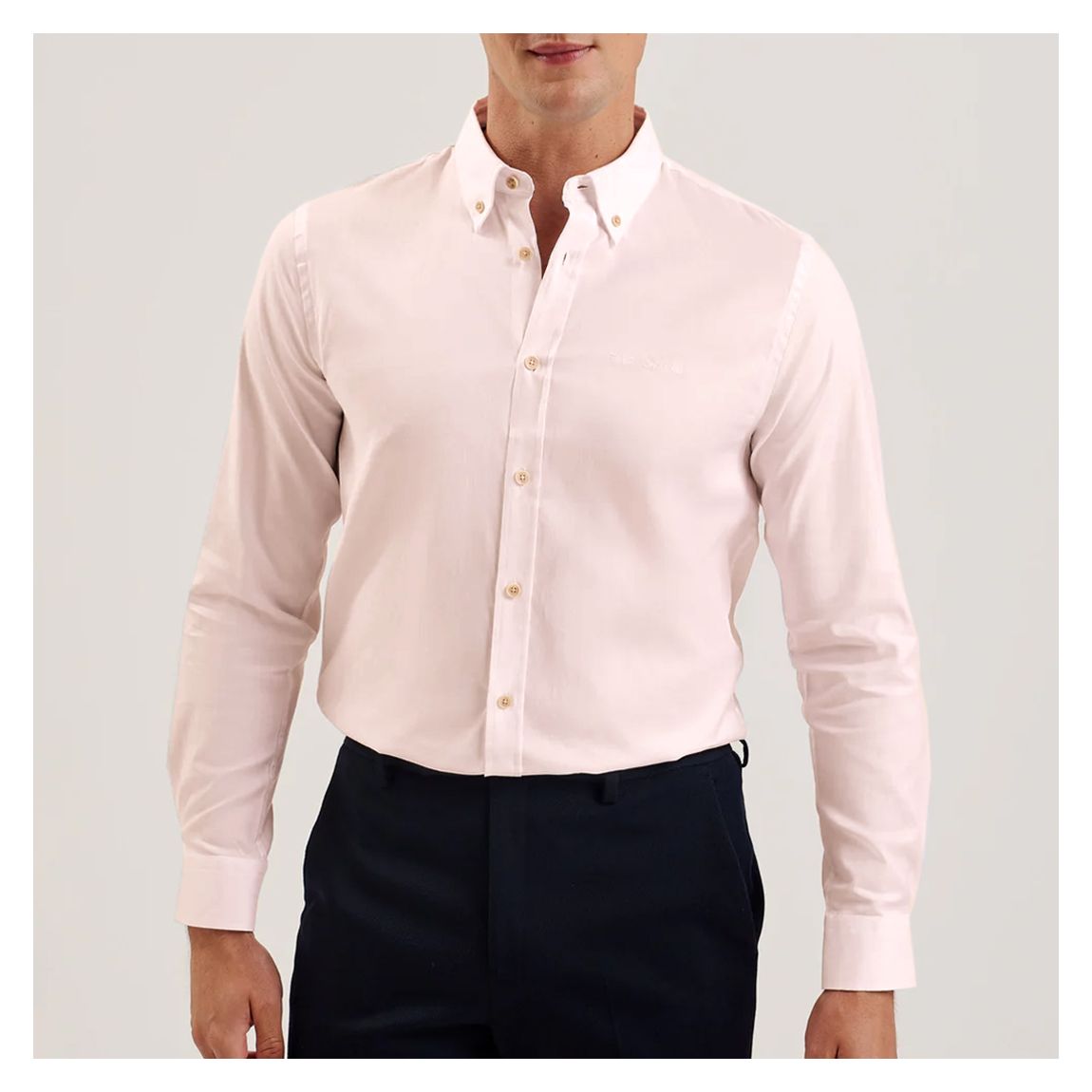 Pink Allarde Regular Branded Oxford Shirt main product photo