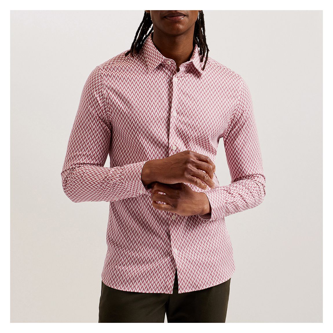Pink Laceby Geo Printed Shirt main product photo