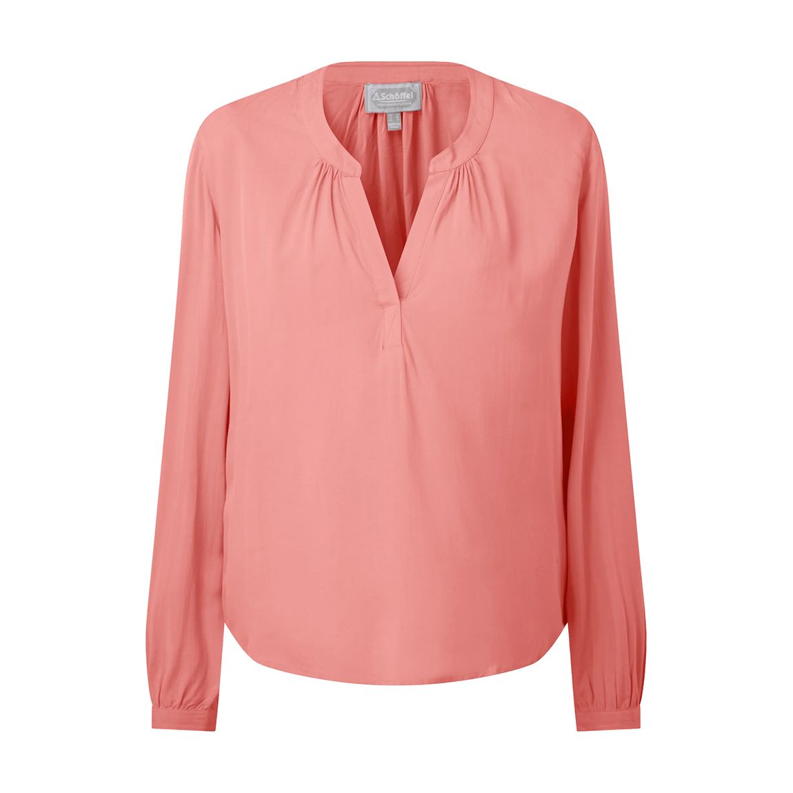 Coral Flamingo Notch Blouse main product photo