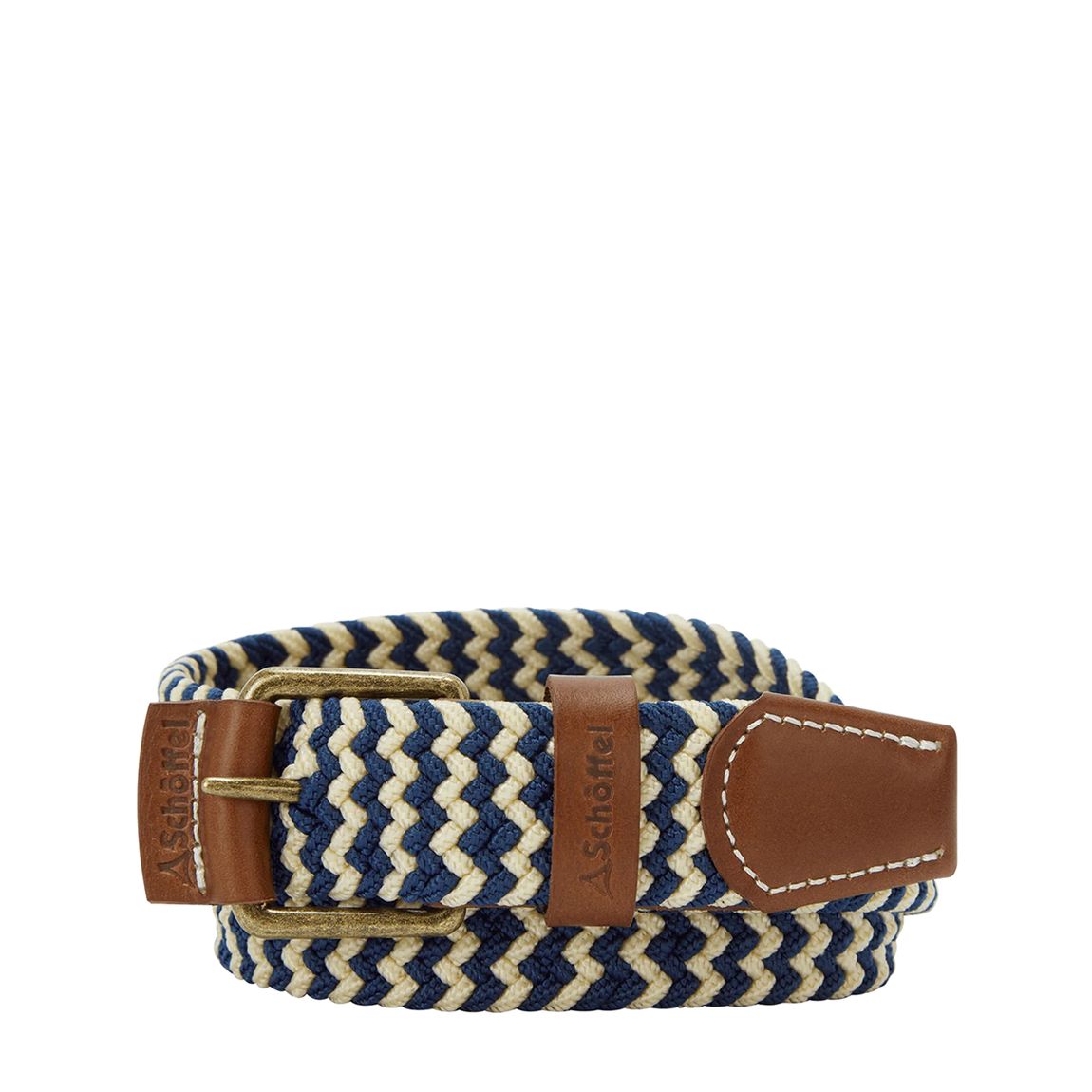 Navy/Cream Woven Matlock Belt main product photo
