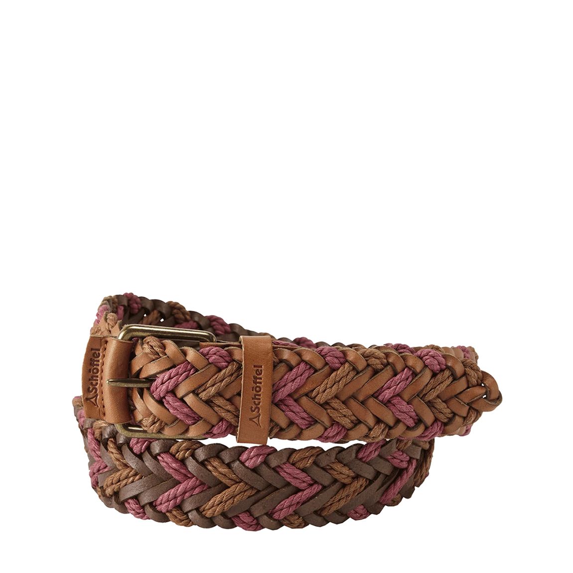 Camel/Rose Woven Leather Belt main product photo