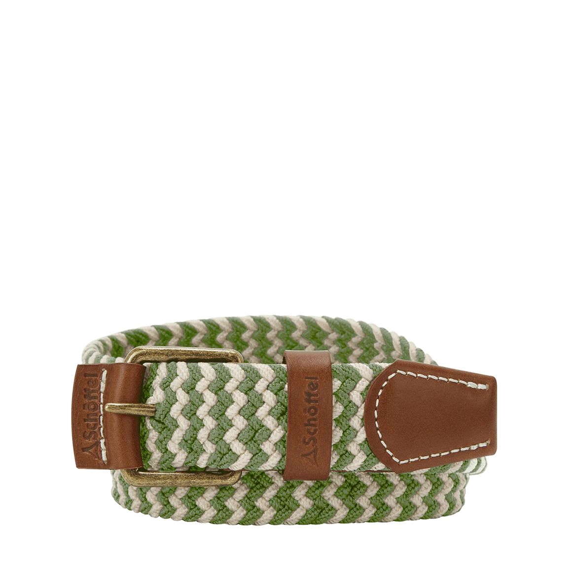 Green/Cream Woven Matlock Belt main product photo