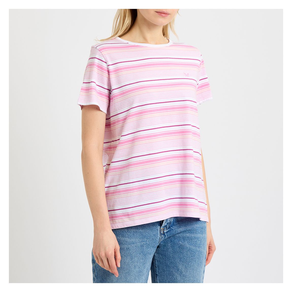Pink Multi Stripe T-Shirt main product photo