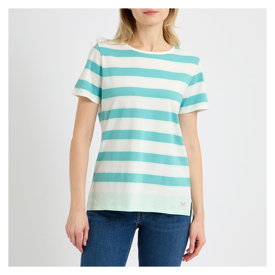 White/Blue Stripe T-shirt main product photo