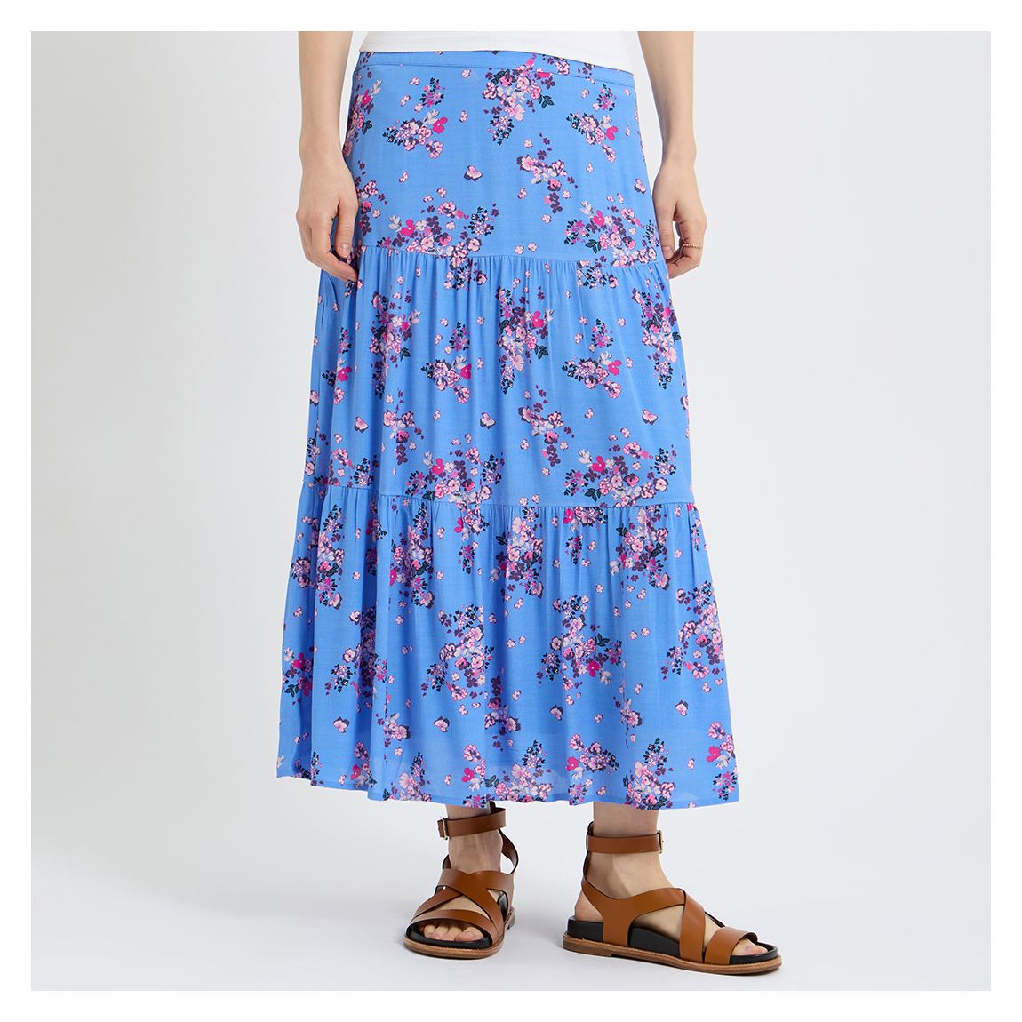 Blue Emilia Printed Skirt main product photo