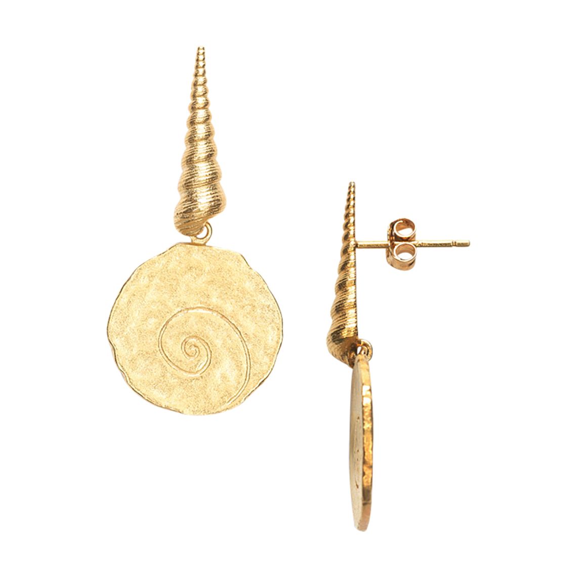 Gold Plated Large Shell Earring (pair) main product photo