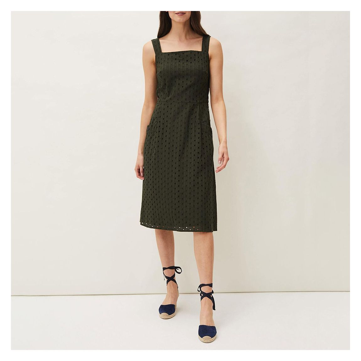 Khaki Olymea Broidery Dress main product photo