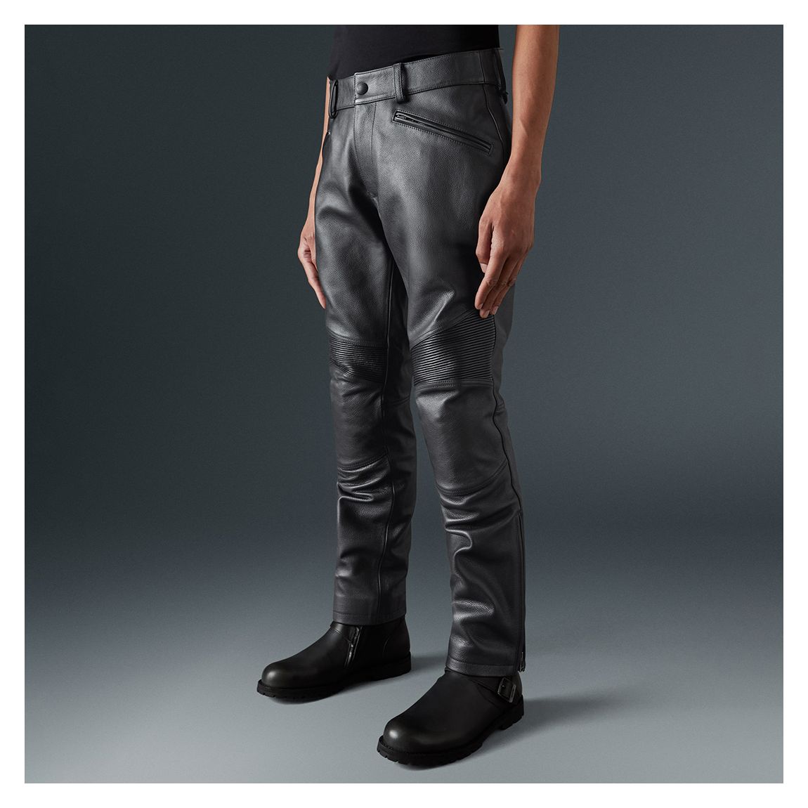 Black Mcgregor Leather Motorcycle Trousers main product photo