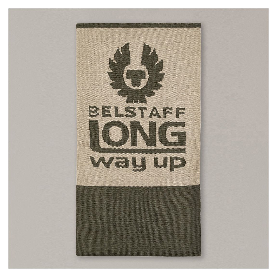 Beige and Khaki Long Way Up Neck Gaiter main product photo