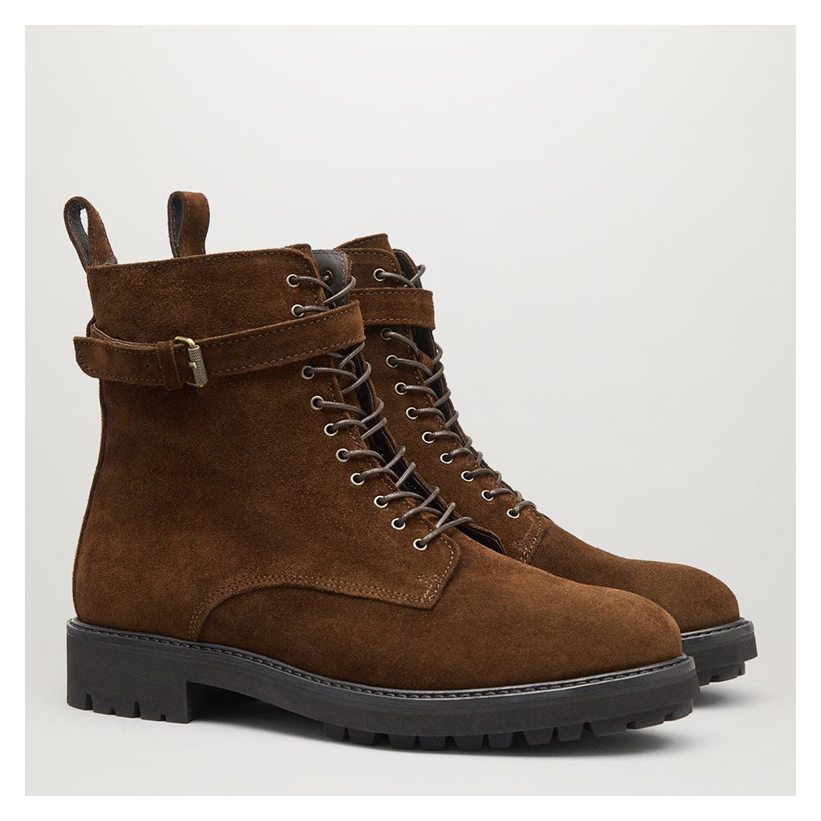 Brown Finley Lace Up Suede Boots main product photo