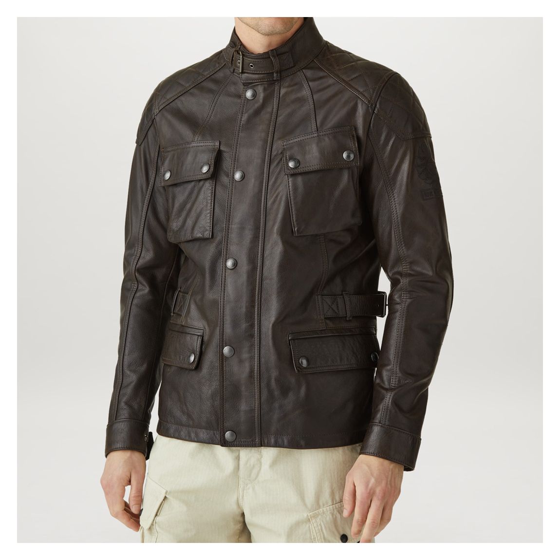 Black Turner Motorcycle Leather Jacket main product photo