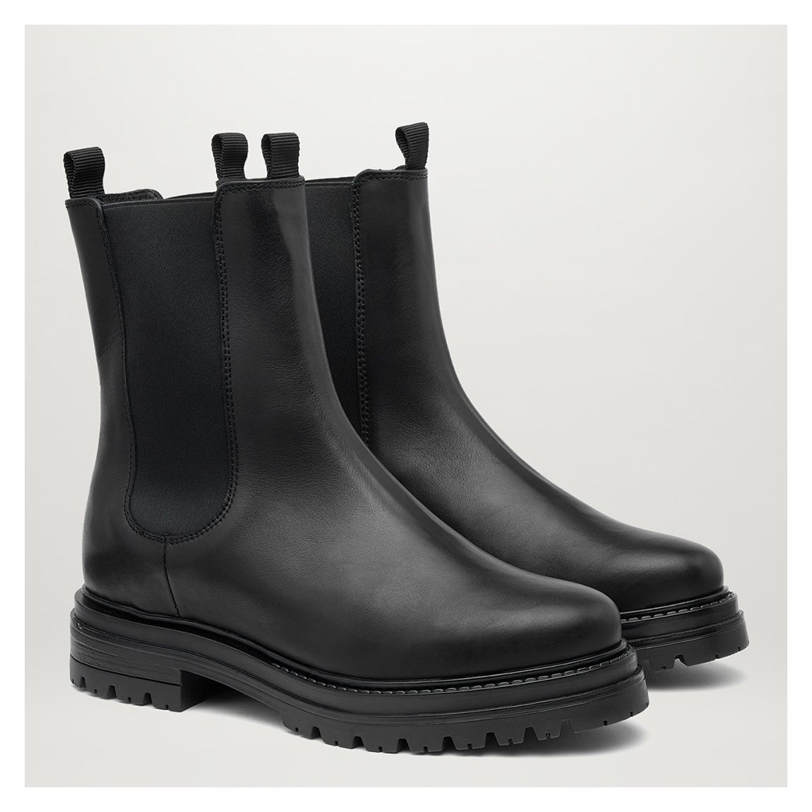 Black Kensington Pull On Leather Boots main product photo