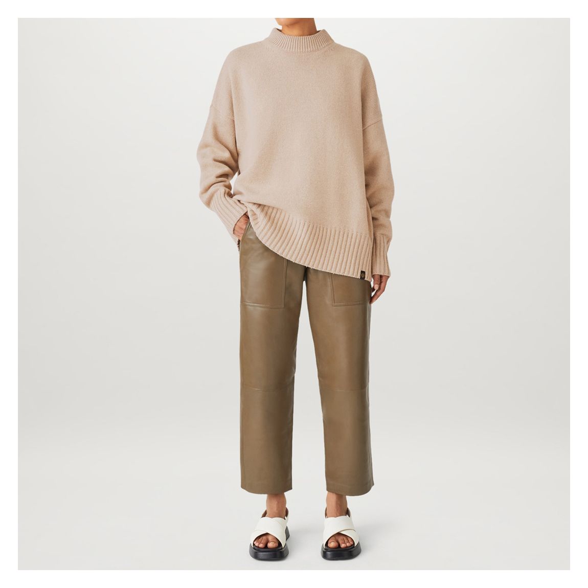 Beige Heath Cashmere Blend Jumper main product photo