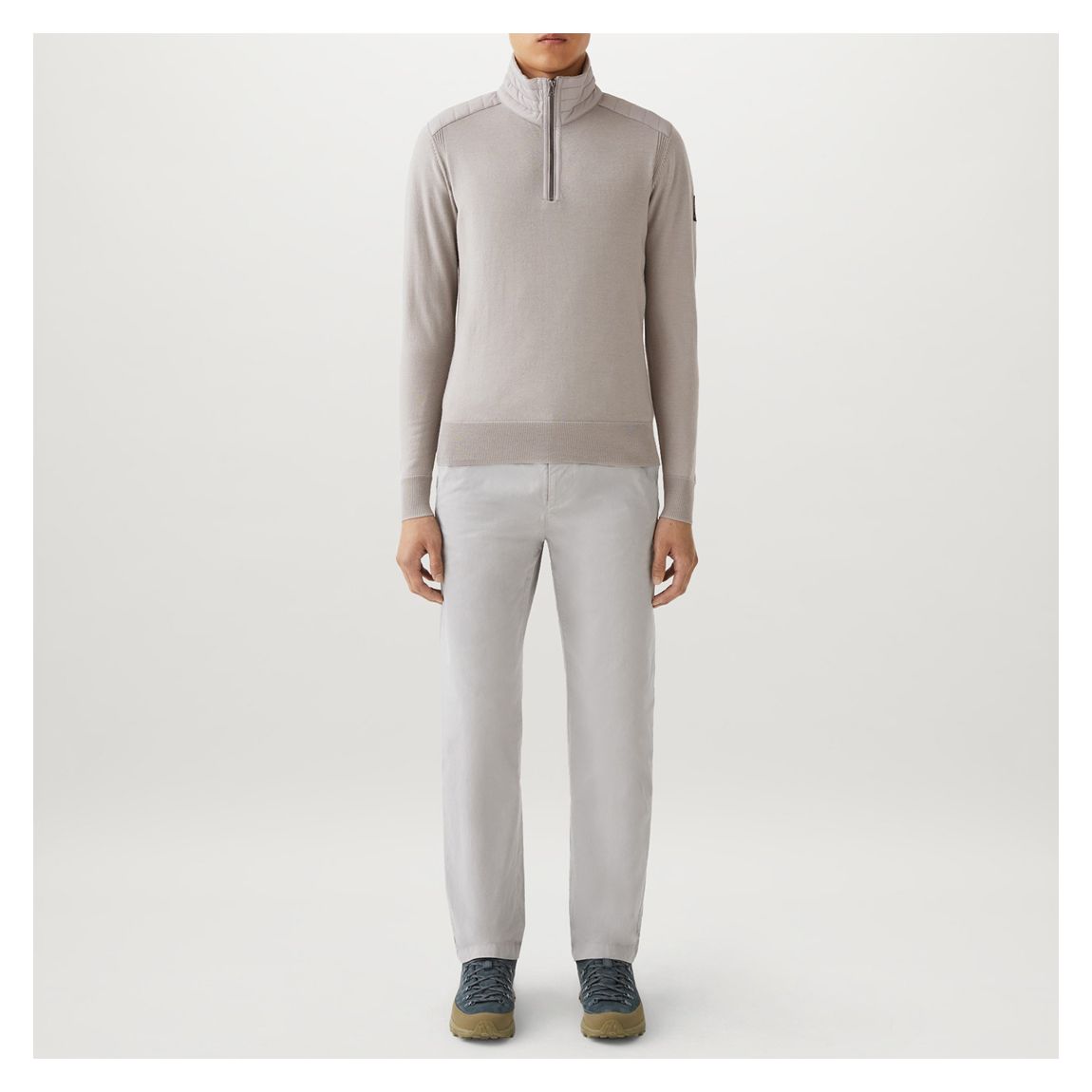 Grey Kilmington Quarter Zip Wool Jumper main product photo