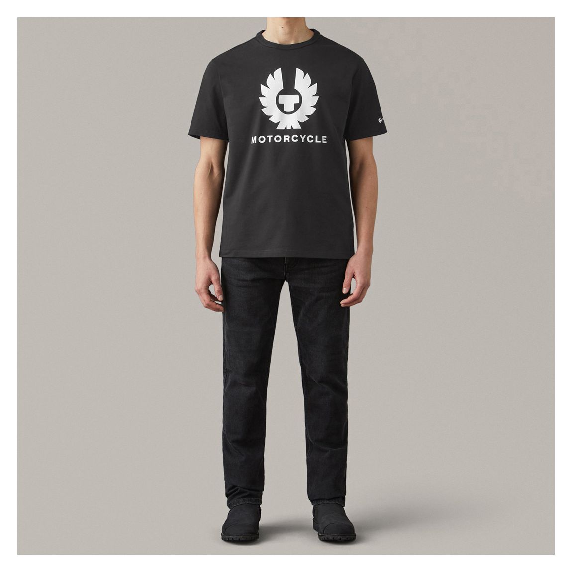 Black Motorcycle Phoenix Cotton T-Shirt main product photo