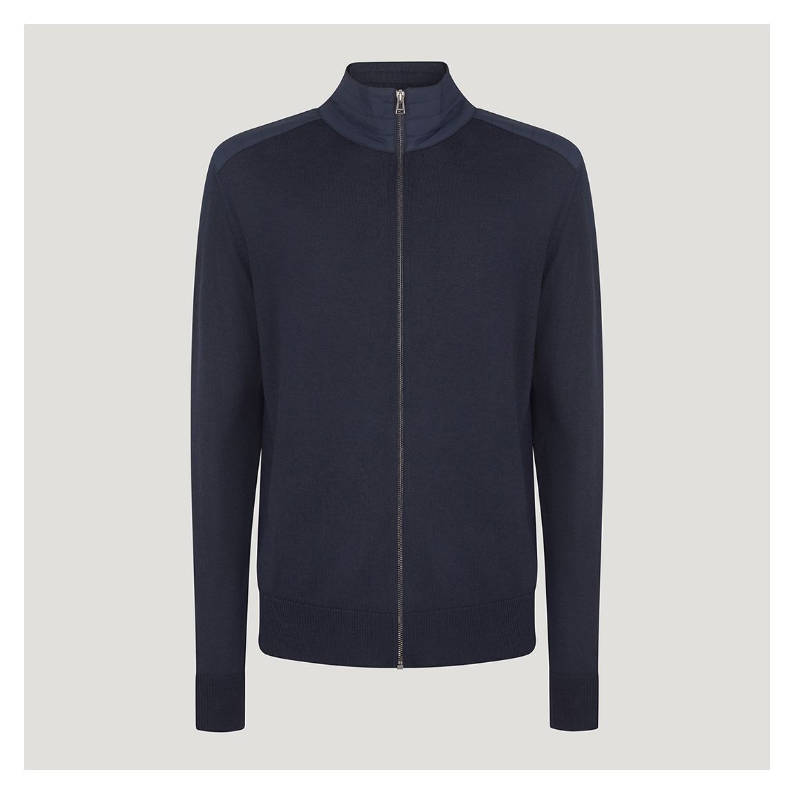 Blue Kenford Quarter Zip Merino Wool Jumper main product photo