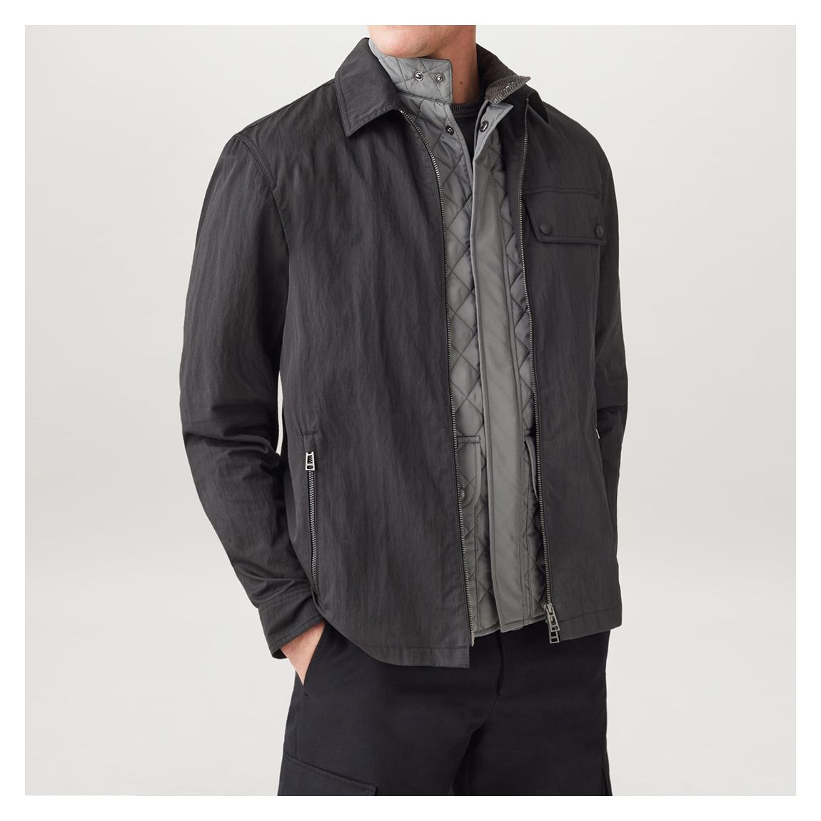Black Depot Cotton Blend Overshirt main product photo