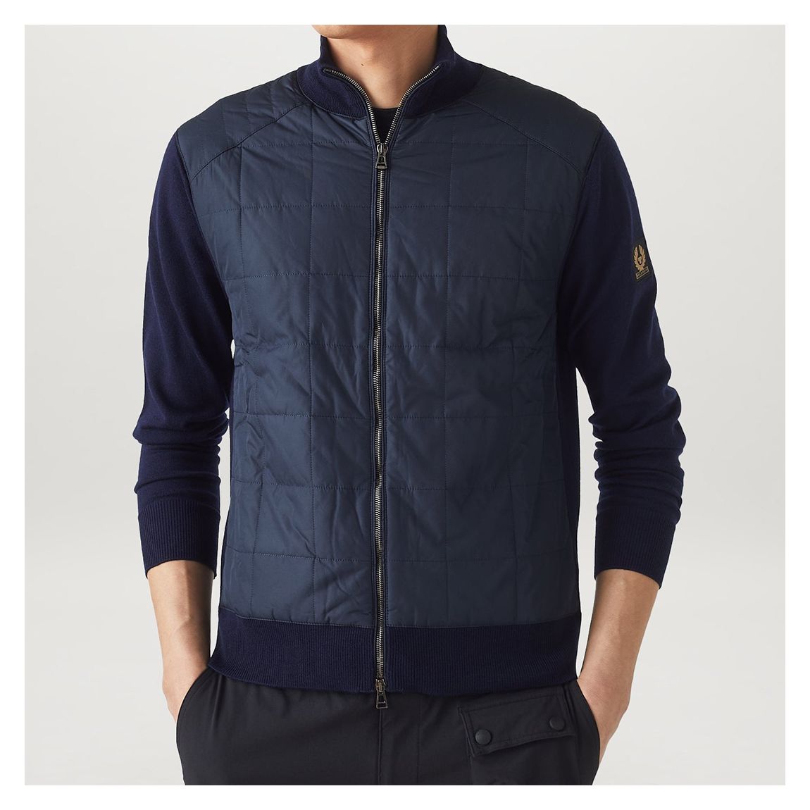 Navy Kelbrook Zip Wool Cardigan main product photo