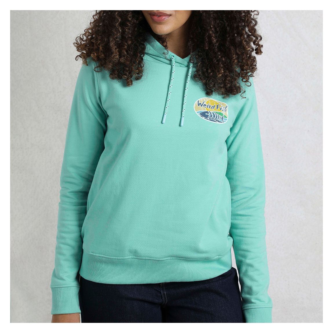 Turquoise Kira Back Print Popover Hoodie main product photo