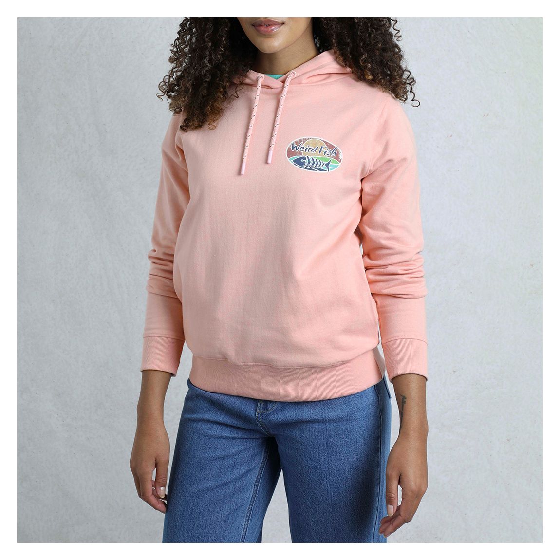 Powder Pink Kira Back Print Popover Hoodie main product photo