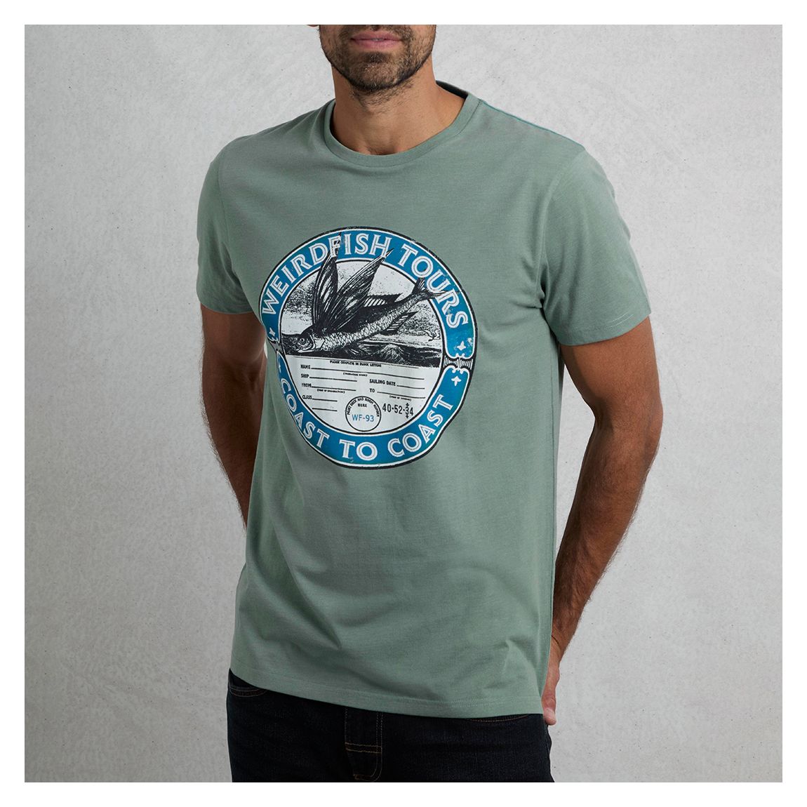 Sage Coasting Front Print Graphic Tee main product photo