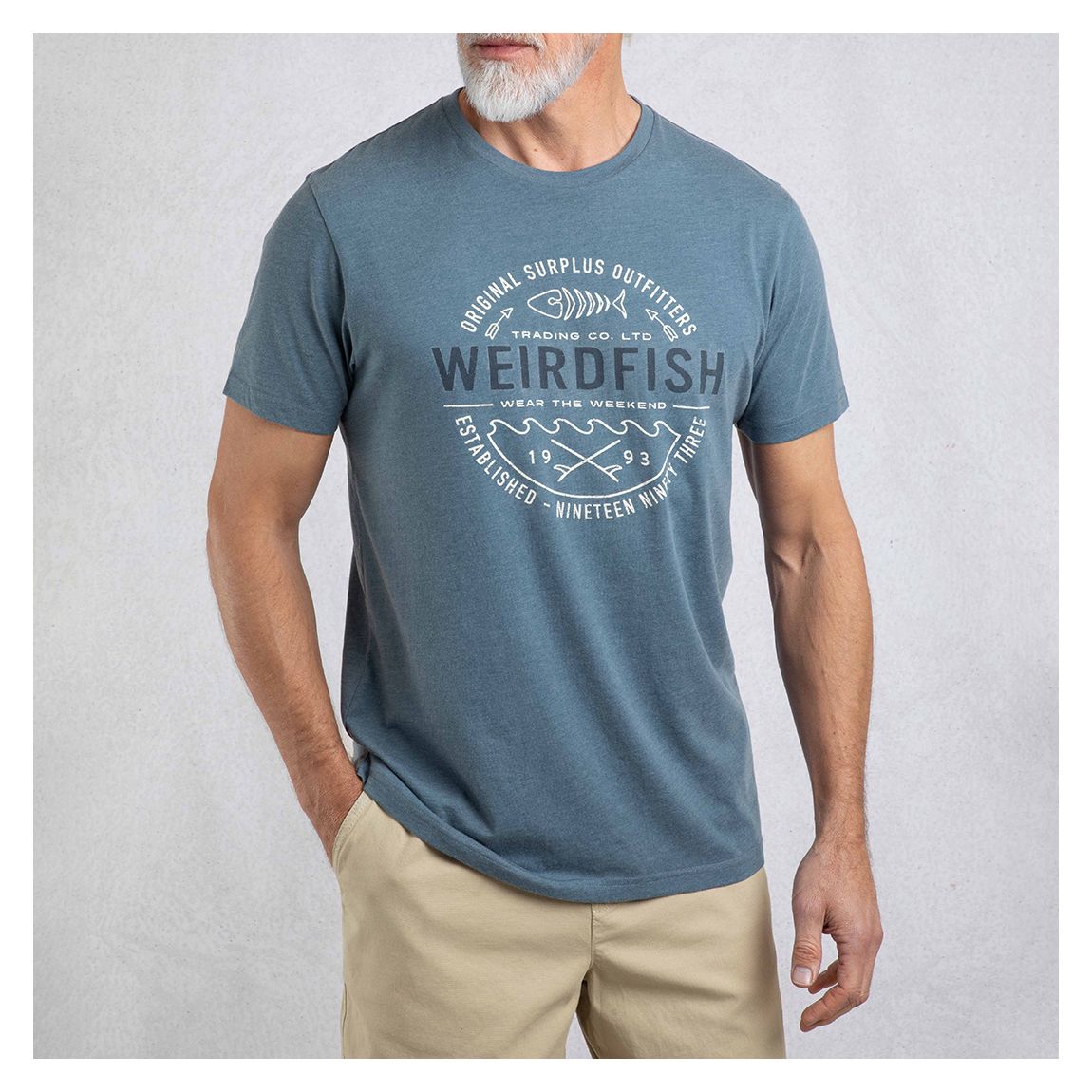 Slate Waves Front Print Graphic T-Shirt main product photo