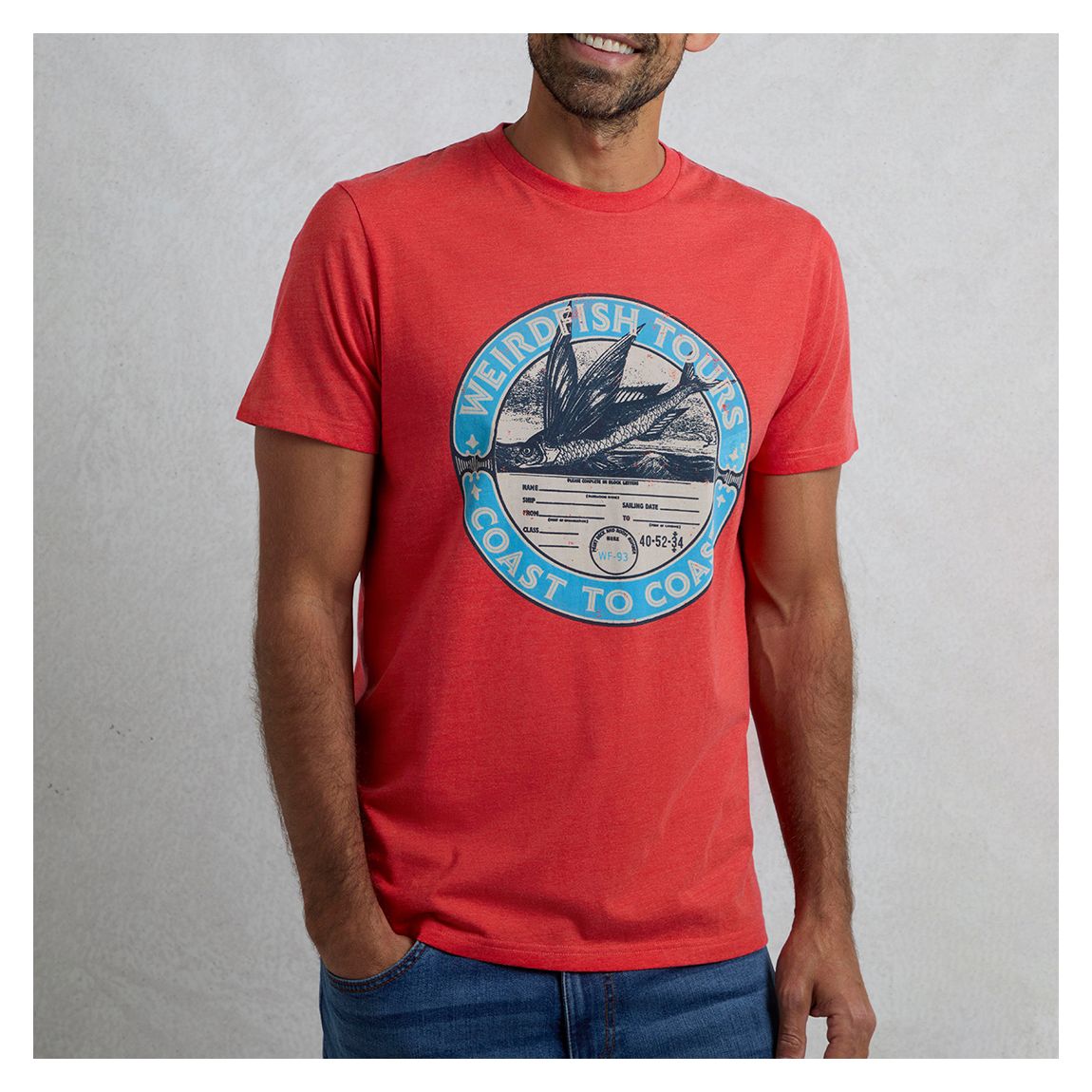 Red Coasting Front Print Graphic Tee main product photo