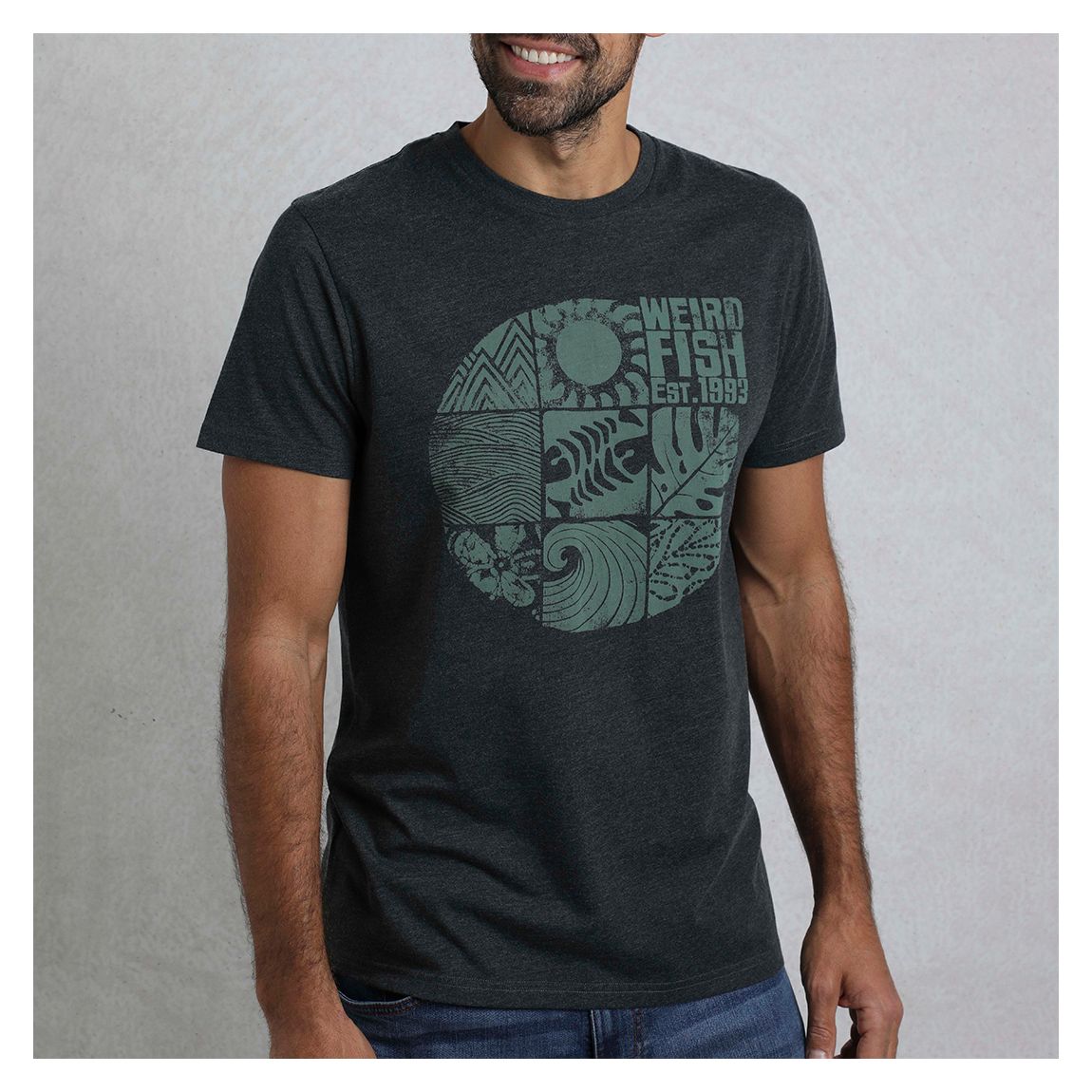 Black Summer Sector Front Print Graphic T-Shirt main product photo